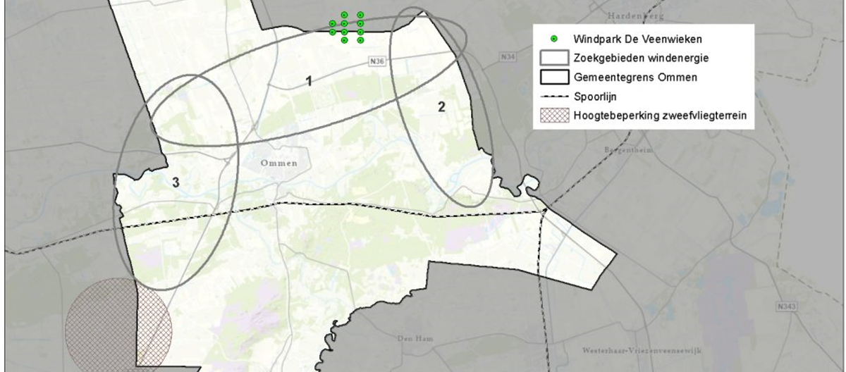 Zoekgebieden windenergie gemeente Ommen