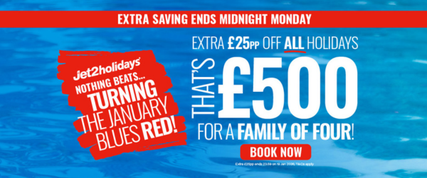 Save with Jet2holidays this January