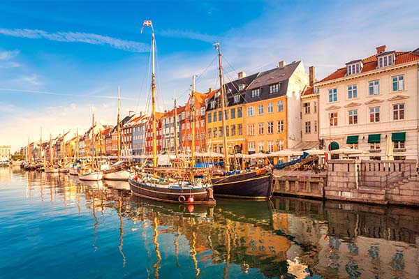 Nyhavn harbour in Copenhagen.