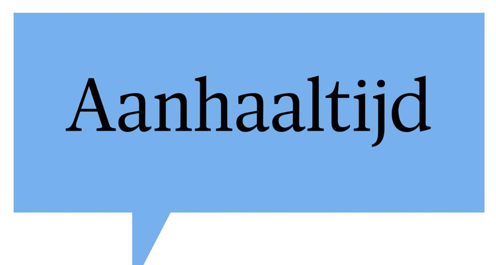 Spraakwolk met de tekst ‘aanhaaltijd‘