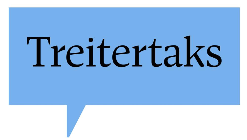 spraakwolk met daarin de tekst ‘treitertaks‘