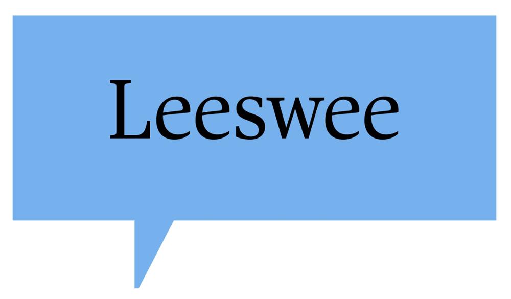 Spraakwolk met daarin de tekst ‘leeswee‘