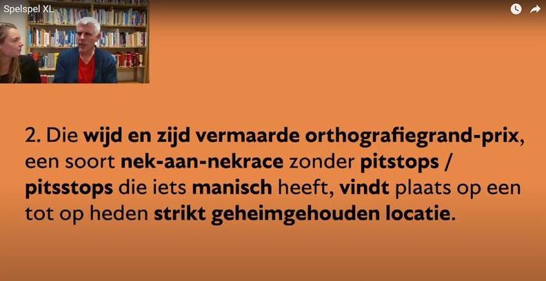 Screenshot van de uitzending van het Spelspel XL