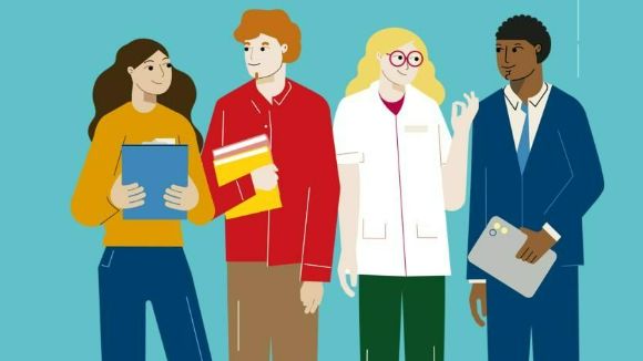 illustratie van zorg en onderwijs