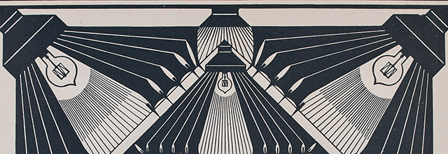 Schutblad met Philipslampen door Chris Lebeau, 1920van Ch