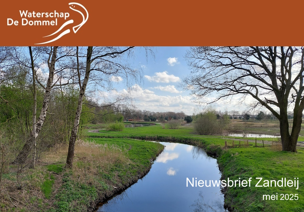 Zandleij stroomt door het landschap