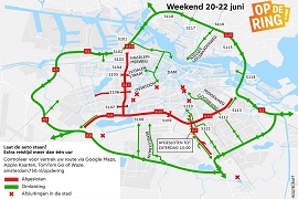 kaart van de ring van Amsterdam