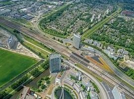 Een luchtfoto van de van Heuven Goedhartlaan