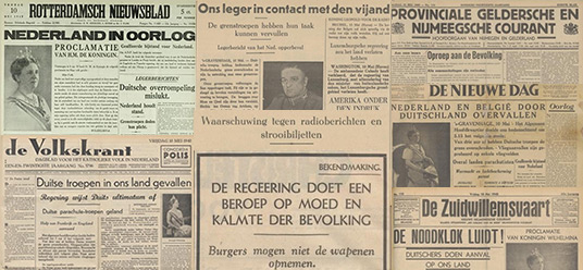 collage Duitse aanval op Nederland