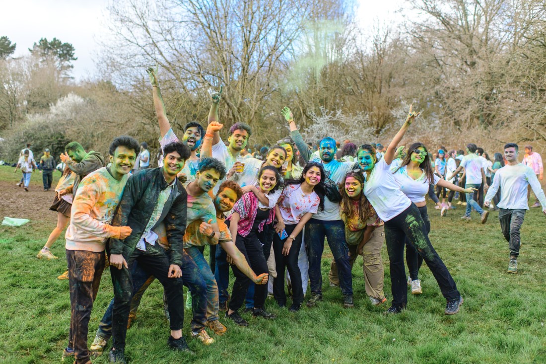 Exeter students at Holi 2024