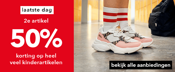 2e artikel 50% korting!
