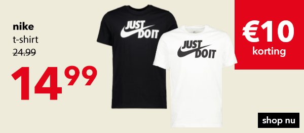 €10 korting op Nike t-shirts!