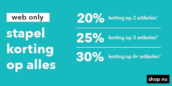 Shop nu tot wel 30% met stapelkorting!
