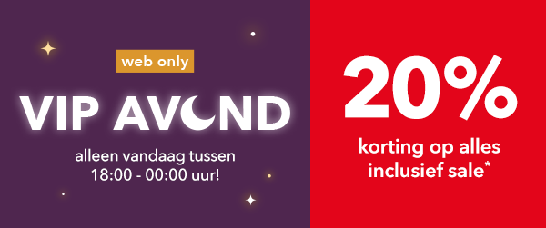 20% korting op alles