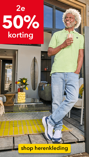 Shop nu: 2e 50% korting op alle herenkleding!