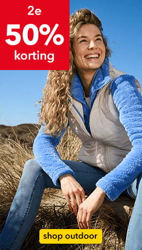 2e 50% korting op alle outdoorartikelen!