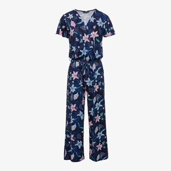 TwoDay dames jumpsuit blauw met bloemenprint