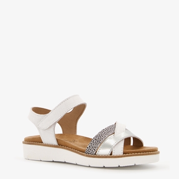Hush Puppies leren dames sandalen zilver