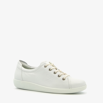 Ecco Soft 2.0 leren dames sneakers wit
