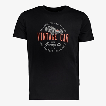 Unsigned heren T-shirt zwart met opdruk