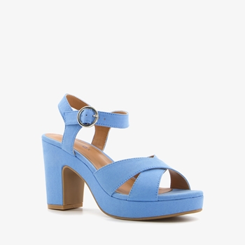 Blue Box blauwe dames sandalen met hak