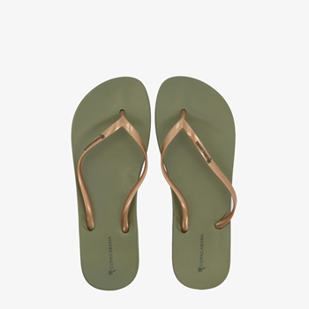 Copacabana vegan dames teenslippers groen