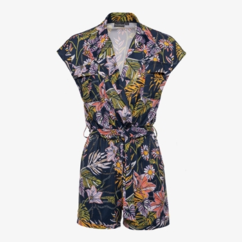 TwoDay dames playsuit zwart met bloemenprint