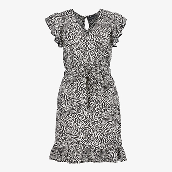 TwoDay dames jurk zwart/wit met print