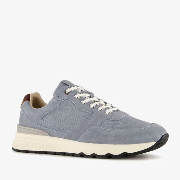 Van Beers su&egrave;de heren sneakers blauw