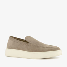 Van Beers su&egrave;de heren instappers taupe