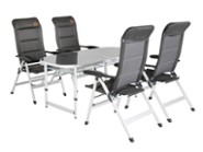 Obelink Cyprus 150 Grey en Corsa Grey tafel met standenstoelen