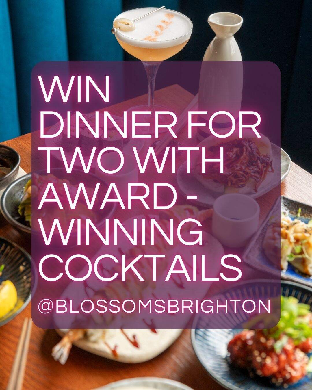 Win a dinner for two with award winning cocktails at Blossoms