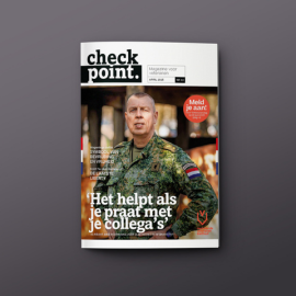 Portretfoto van actief dienende militair en veteraan Marc Patijn in GVT.