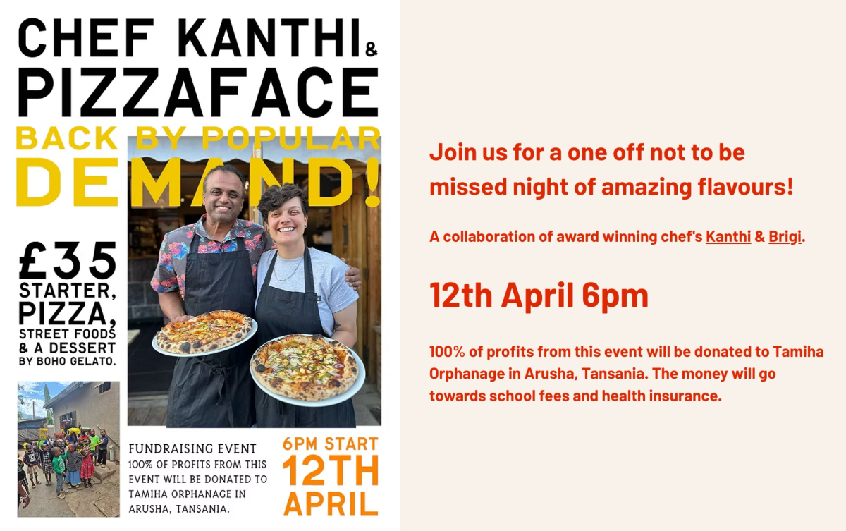 chef kanthi x pizzaface flyer