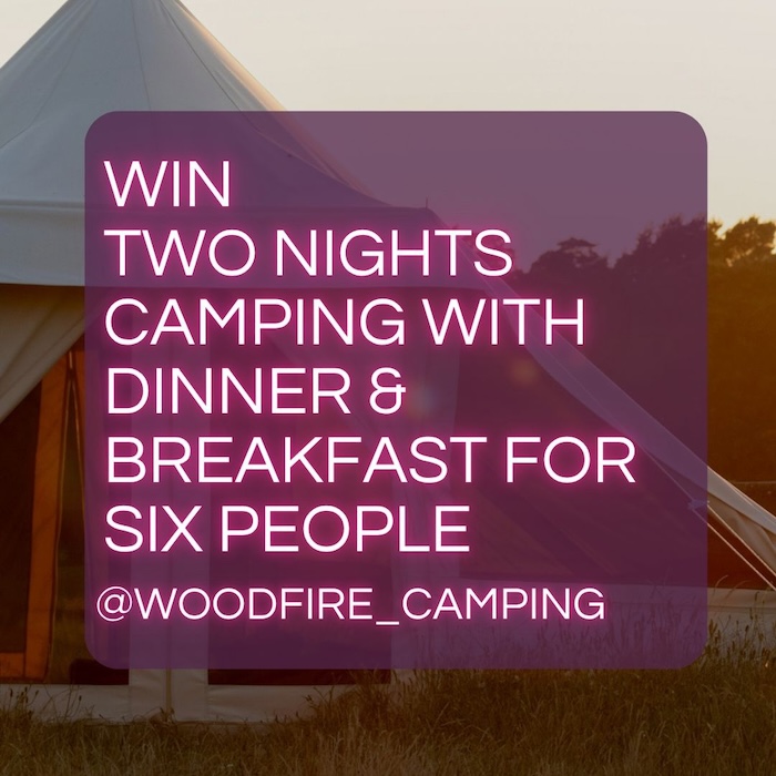 win two nights camping with dinner and breakfast for six people