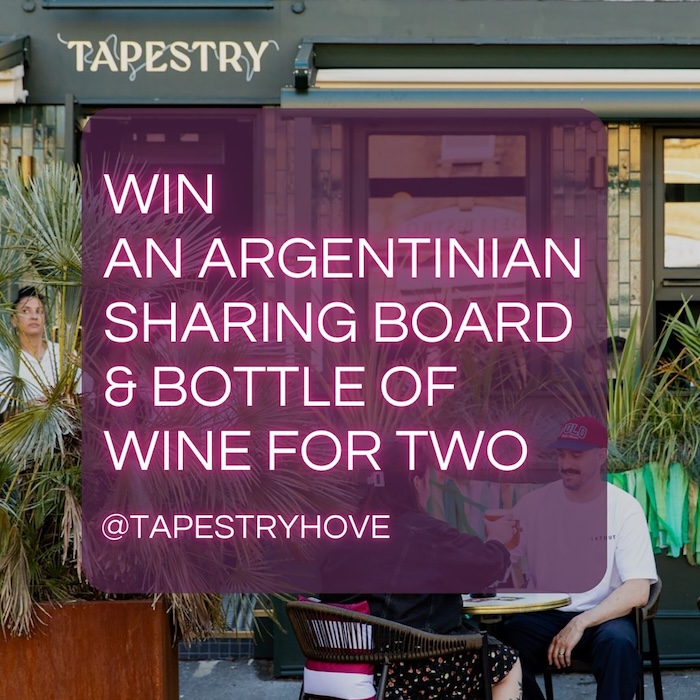 win an argetinian sharing board and bottle of wine fro two